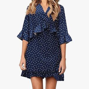⭐️NWT CHERFLY Women's Summer Swing Casual Short Ruffle Flowy Dress⭐️